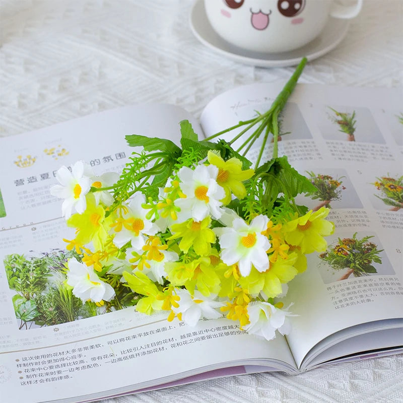 Artificial red Margarita flower bouquet with 28 heads, realistic floral display by Corporación Turística