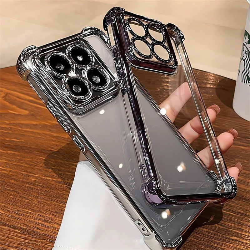 Luxury shockproof phone case for Xiaomi Redmi 13C 5G, purple and red, by Corporación Turística, showing protective design and vibrant color.