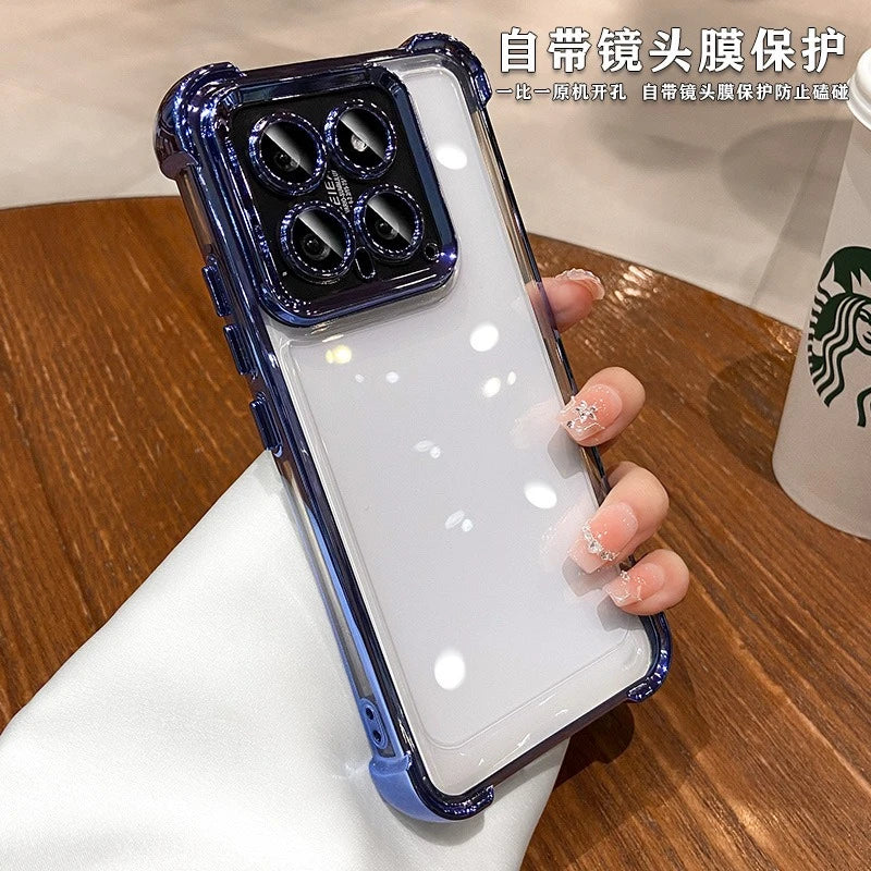 Luxury shockproof phone case for Xiaomi Redmi 13C 5G by Corporación Turística, featuring purple and red design with protective edges.