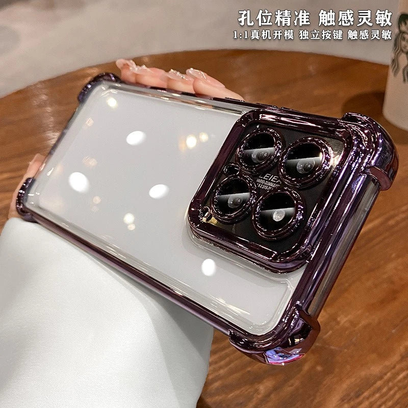 Luxury shockproof phone case for Xiaomi Redmi 13C 5G by Corporación Turística, purple and red with a stylish design.