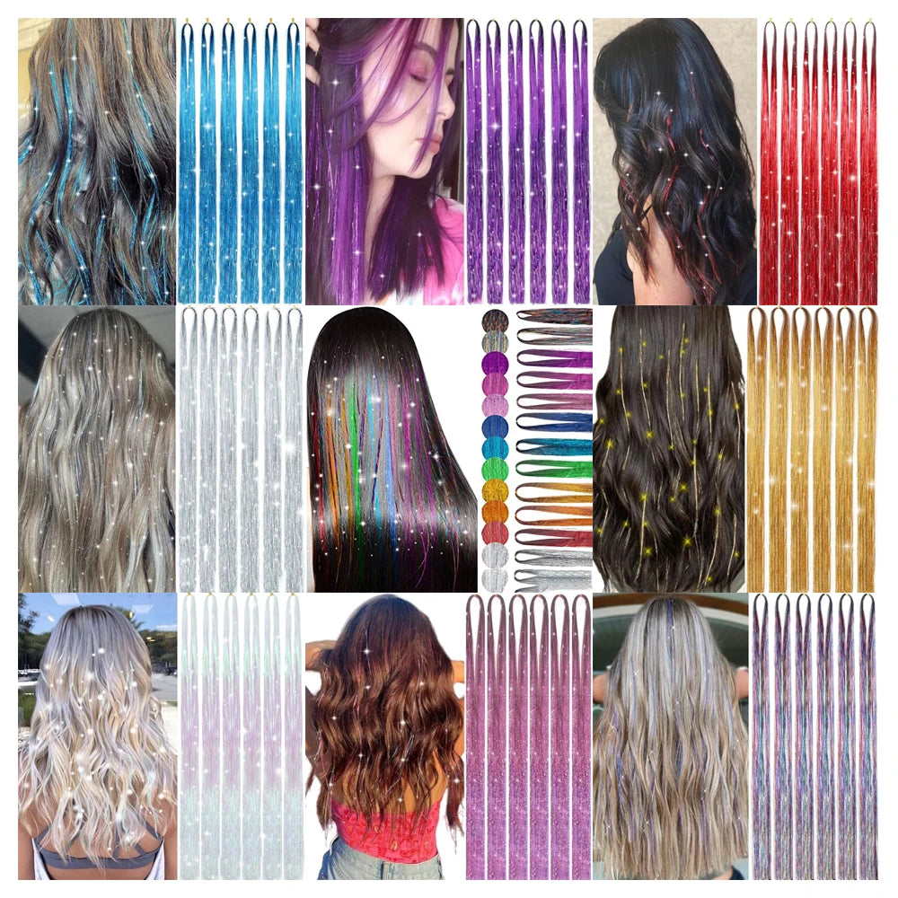 Bright orange synthetic hair extensions for girls, 36 inches long, with a glossy finish, by Corporación Turística.