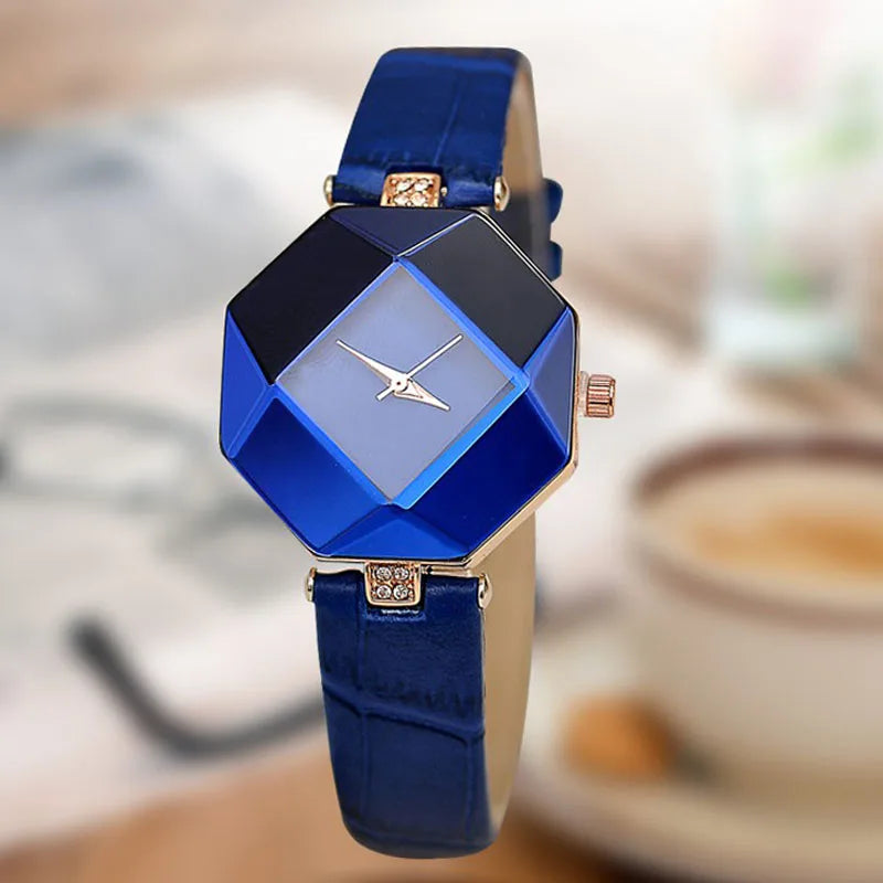 Geometric exquisite women's wristwatch by Corporación Turística featuring a modern design with a round face and stylish strap.