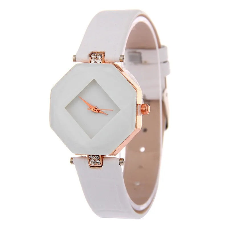 Geometric exquisite women's wristwatch by Corporación Turística featuring a modern design and sleek bracelet style.