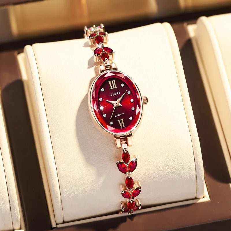 Lightweight UTHAI V22 women's watch with a sleek design, ideal for elegant and casual wear, by Corporación Turística.