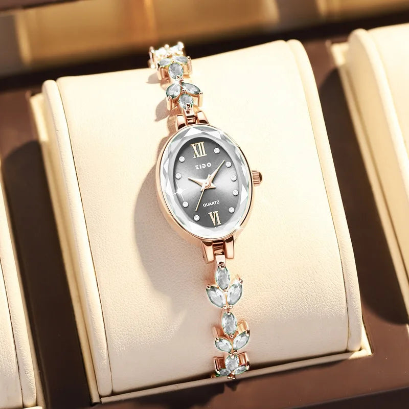 Lightweight UTHAI V22 women's watch with a sleek design, featuring a stylish dial and comfortable strap for everyday wear.