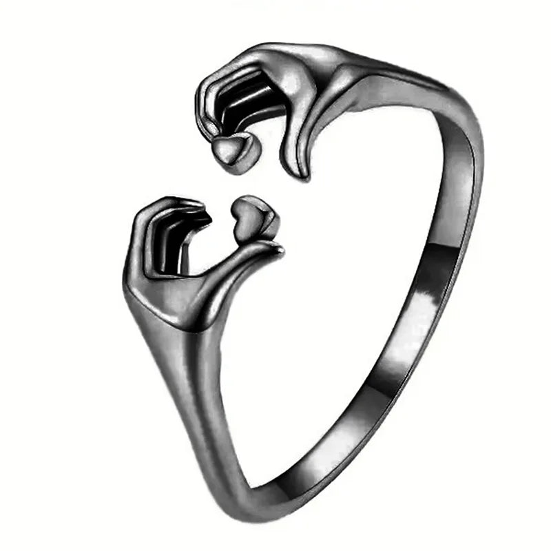 Adjustable heart-shaped ring by Corporación Turística, European and American style, featuring a detailed heart design.