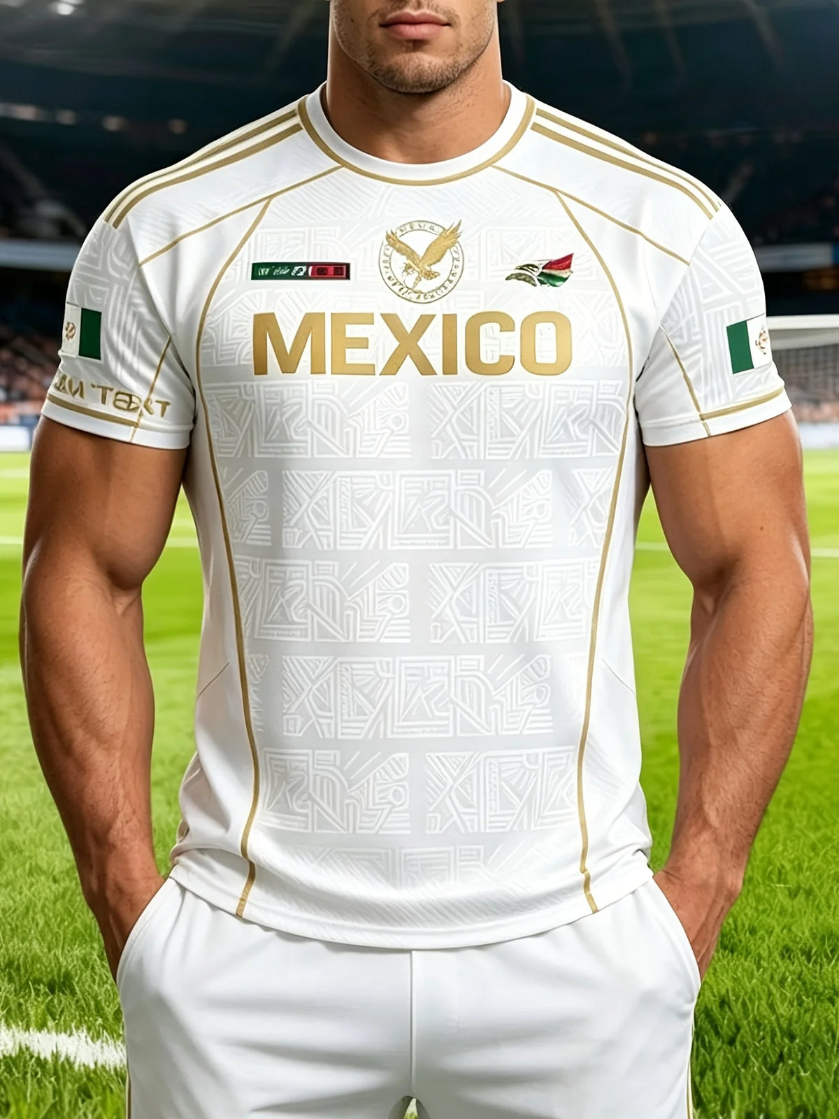 Men's Aguila T-shirt by Corporación Turística, breathable polyester, quick-drying short-sleeve shirt for comfortable casual wear.