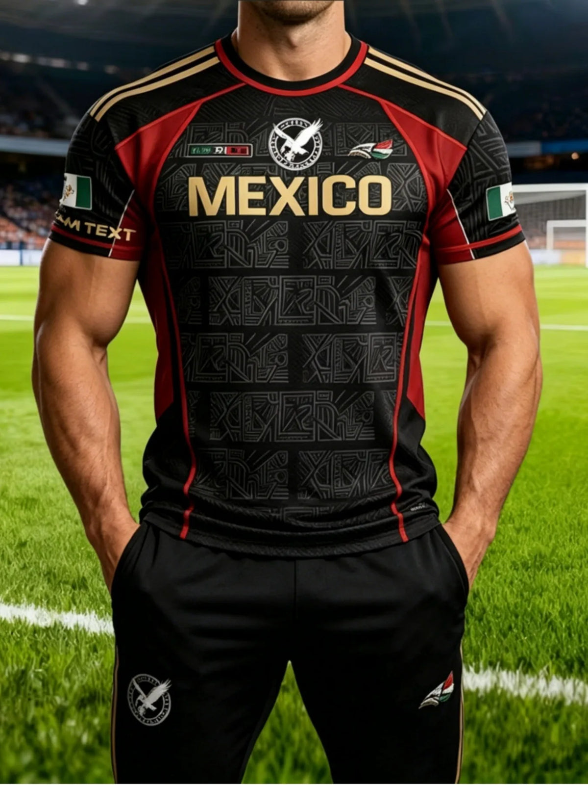 Men's Águila short-sleeve polyester T-shirt from Corporación Turística, breathable and quick-drying fabric, casual clothing.