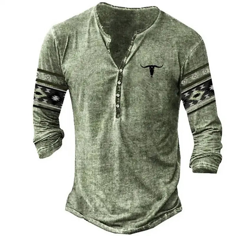 Long gray vintage Yellowstone Ruta 66 long-sleeve T-shirt for men by Corporación Turística, casual and comfortable men's apparel.