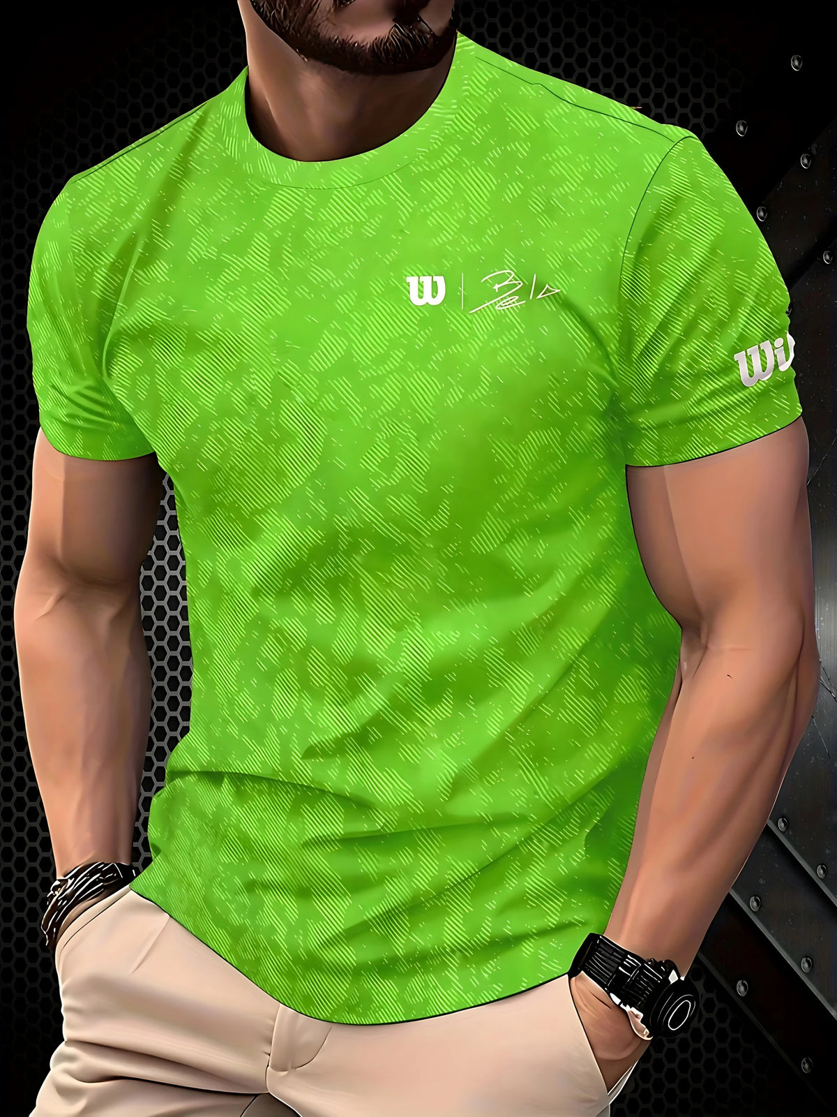 Black men's "King" T-shirt by Corporación Turística with gold print, casual style, short sleeves, and graphic design.