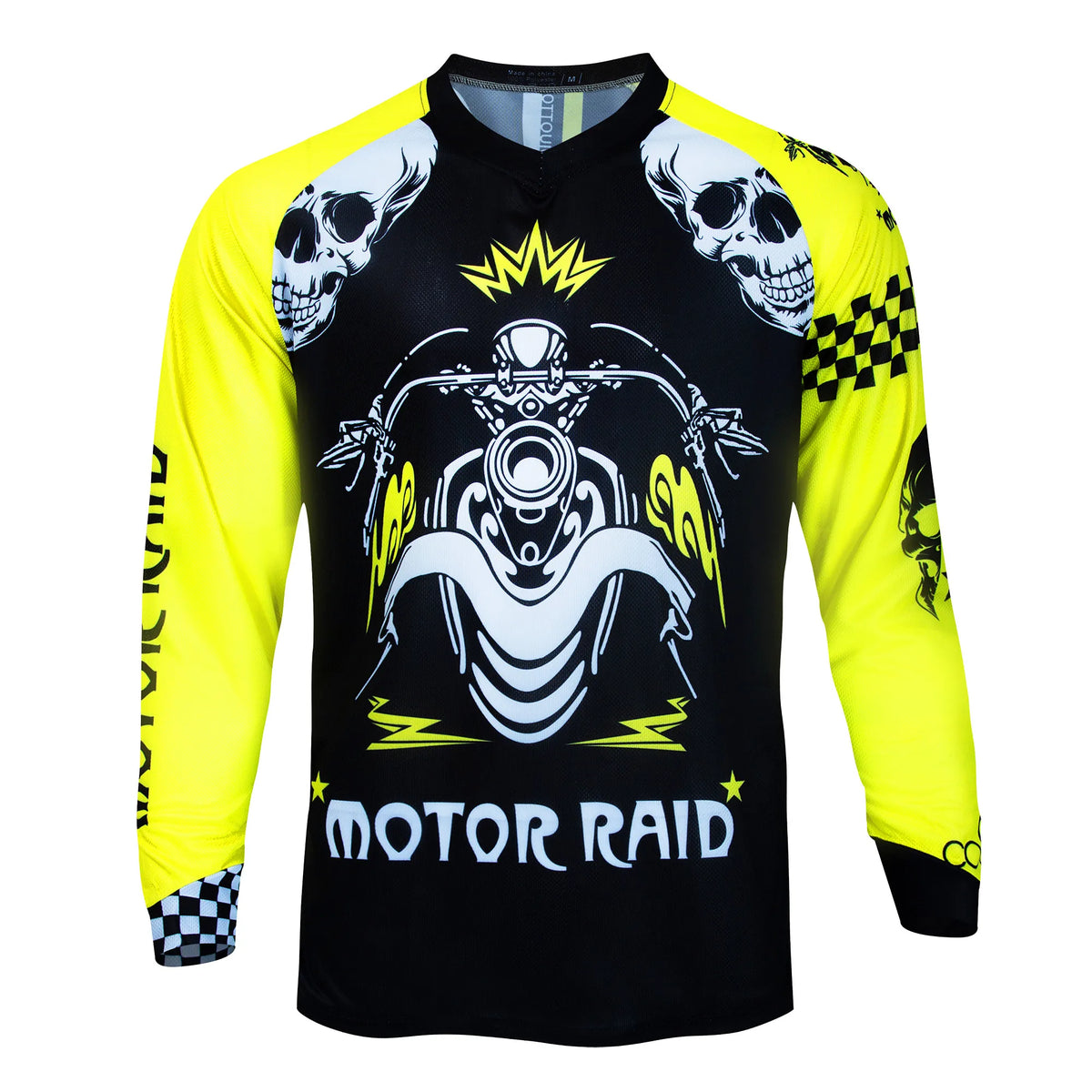 Jersey Descenso Pro Hombre 2025 MTB, breathable quick-dry cycling jersey with moisture-wicking fabric, black with logo details.