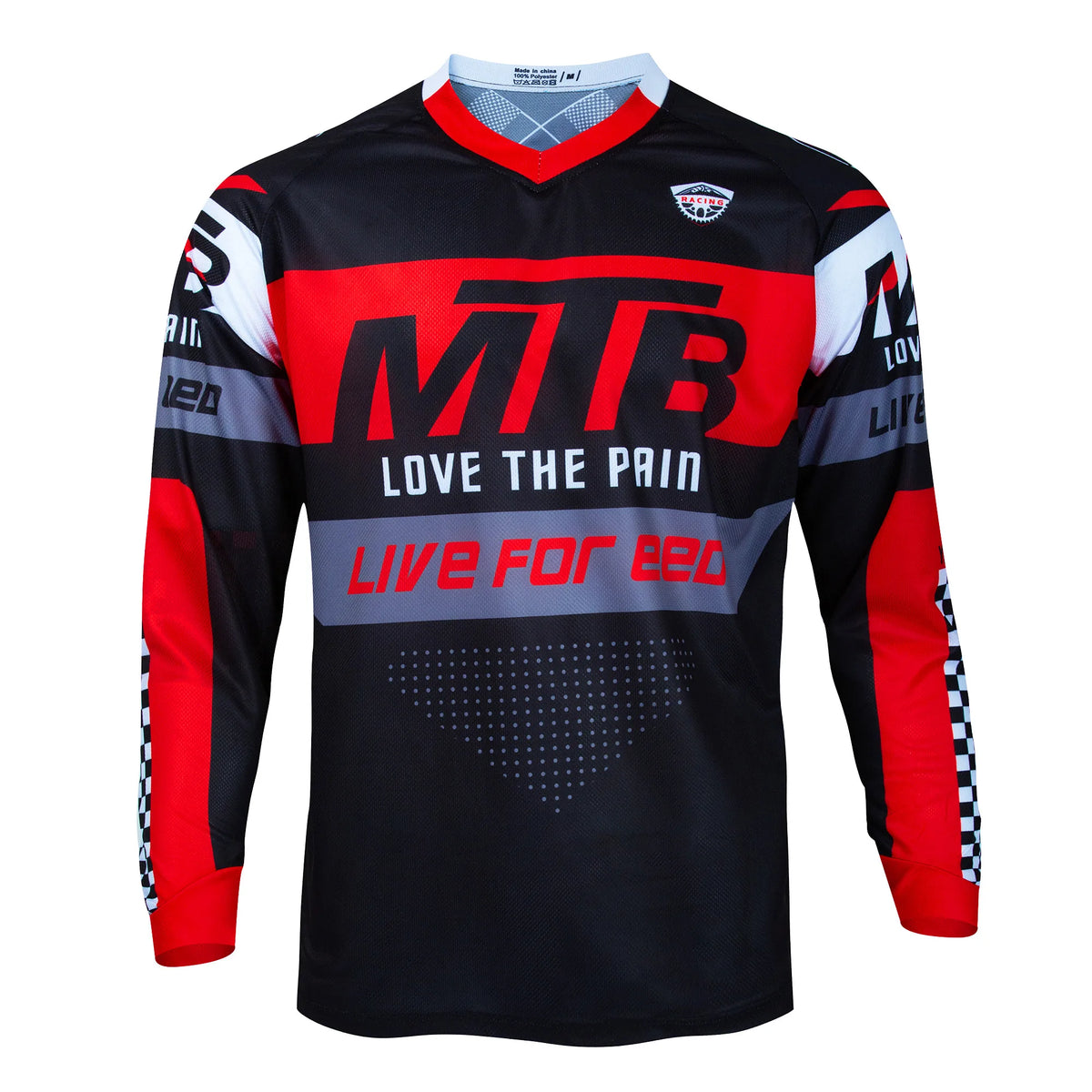Jersey Descenso Pro Hombre 2025 MTB Corporación Turística, breathable quick-dry cycling jersey, designed for mountain bike races.