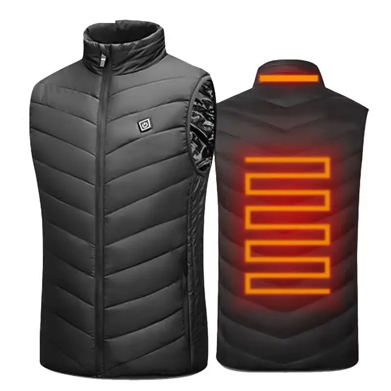 Heated thermal vest with 21-zone heating, USB-powered electric jacket for men and women, warm winter clothing from Corporación Turística.