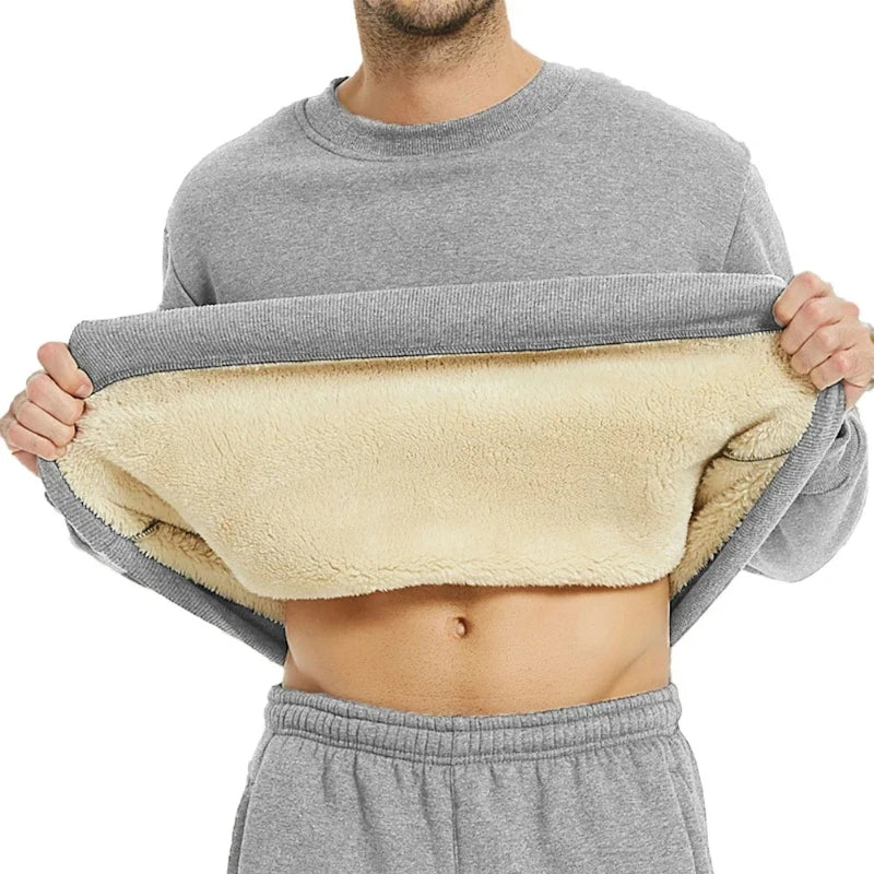 Black men's thermal polar T-shirt from Corporación Turística, Korean style, suitable for fall and winter, shown on a hanger.