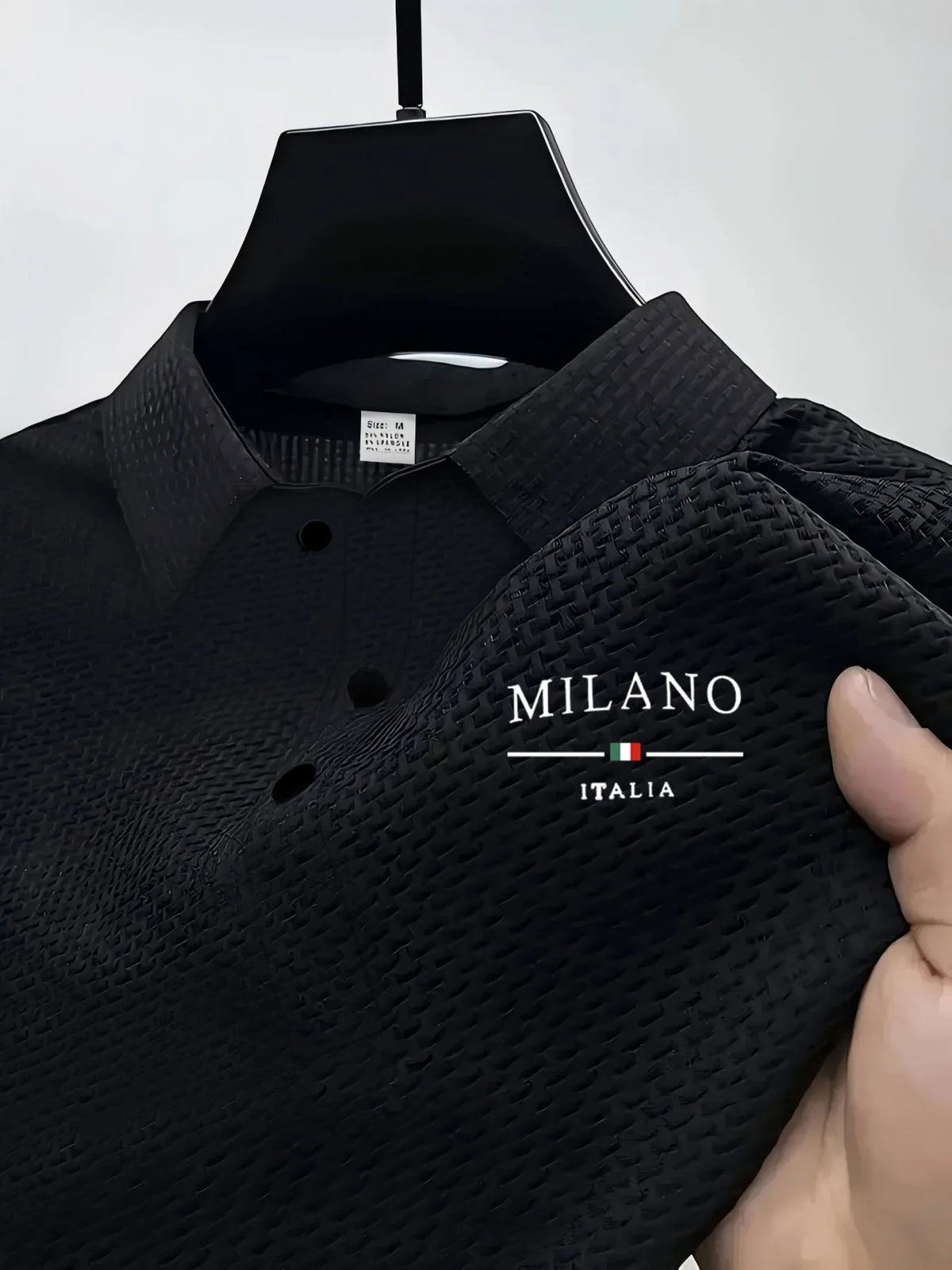 Blue men's polo shirt by Corporación Turística, casual slim fit summer polo, ideal for warm weather and relaxed styles.