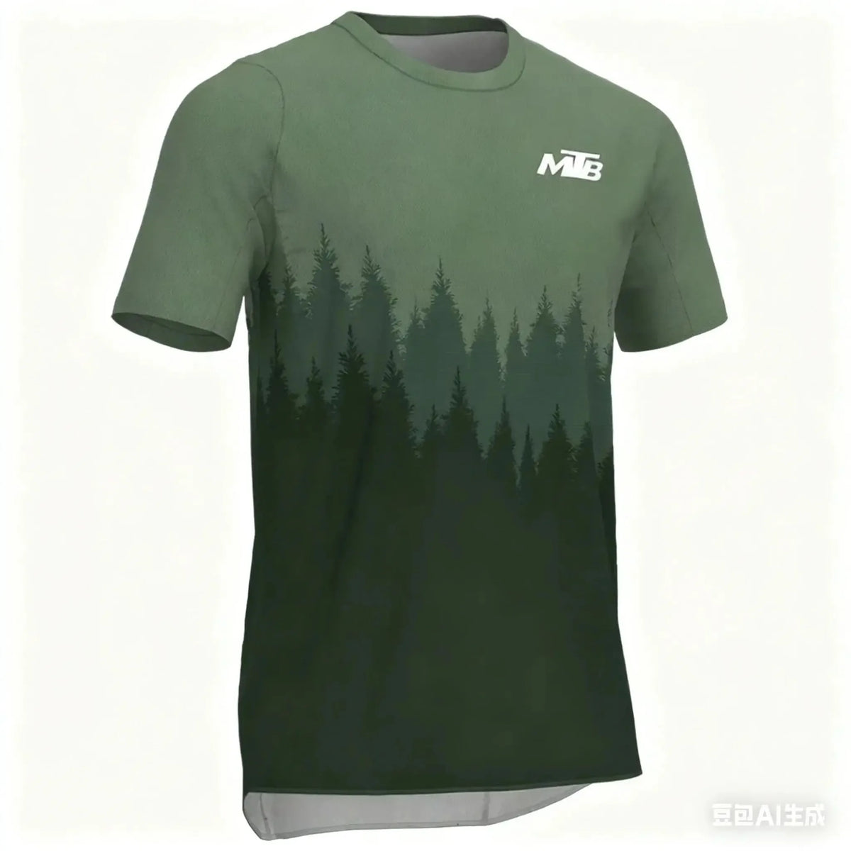 Corporaçión Turística short-sleeve mountain biking t-shirt for outdoor family riding, in bright colors with logo detail.