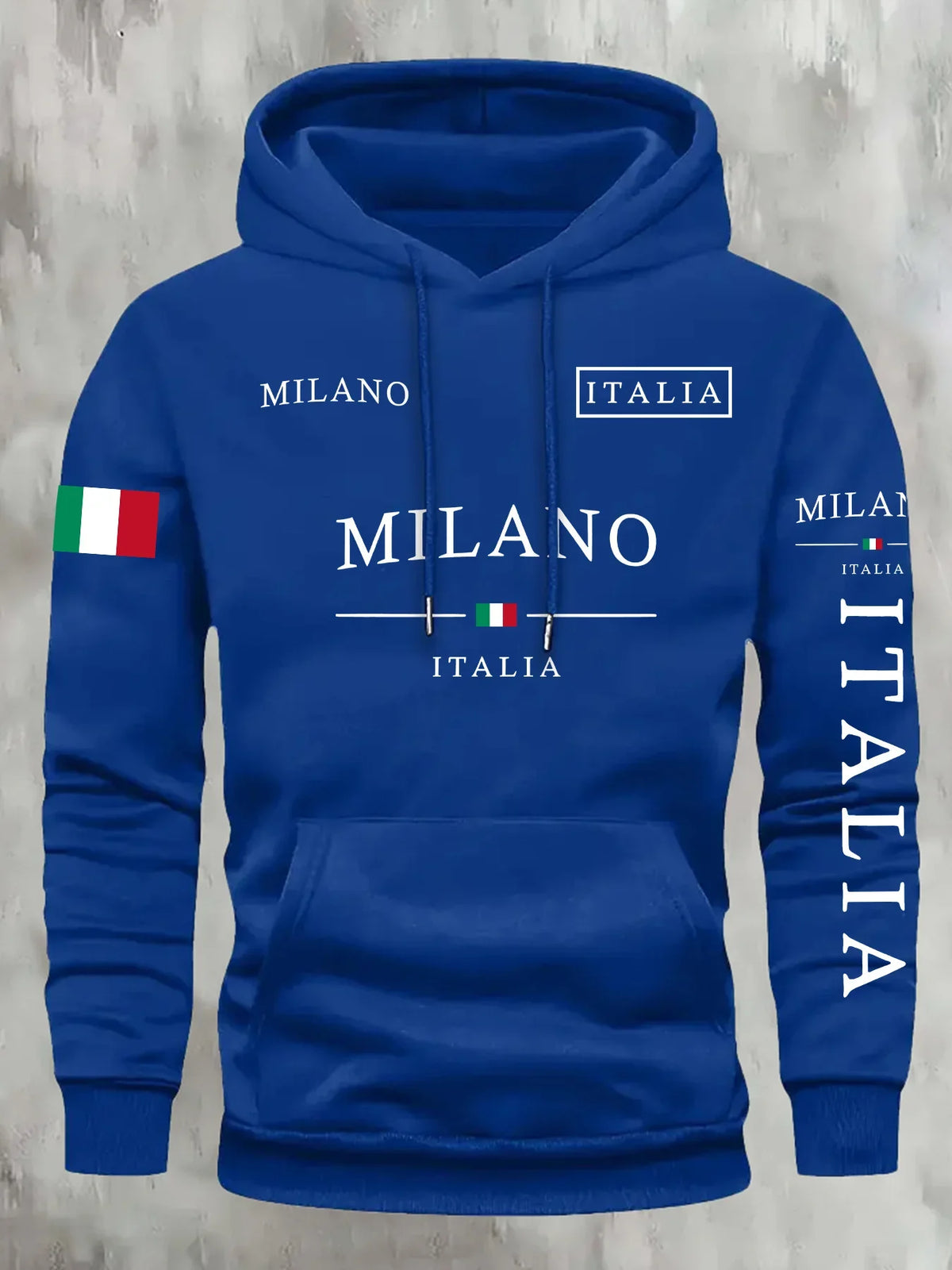 Casual Milano Italy hoodie sweatshirt by Corporación Turística, perfect for spring and fall, with a comfortable sporty style.
