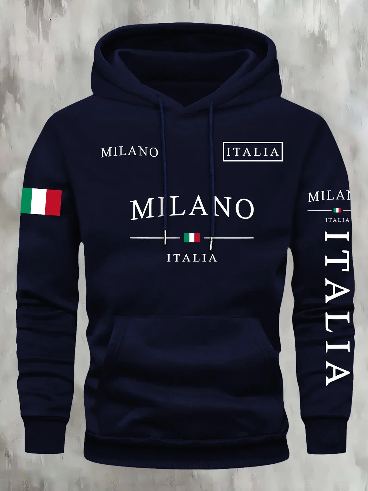 Casual Italia Milano hoodie by Corporación Turística, spring/autumn sportswear sweatshirt with hood and stylish design.