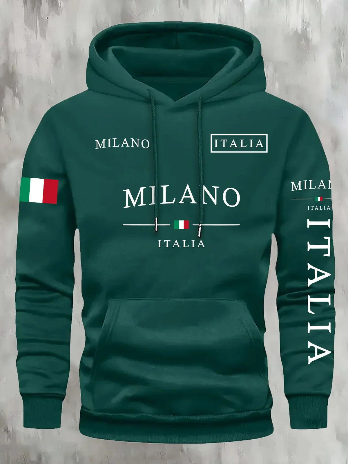 Unisex Italy Milano sweatshirt by Corporación Turística, casual sporty hoodie with trendy design, made of comfortable fabric.