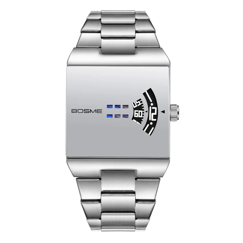 Digital men's square wristwatch by Corporación Turística with a sleek pink design and modern display.