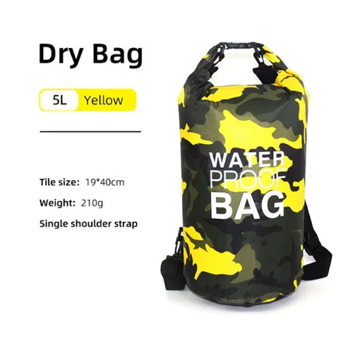 PVC swimming package with dry backpack for women from Corporación Turística, featuring a 30L waterproof PVC bag and accessories.