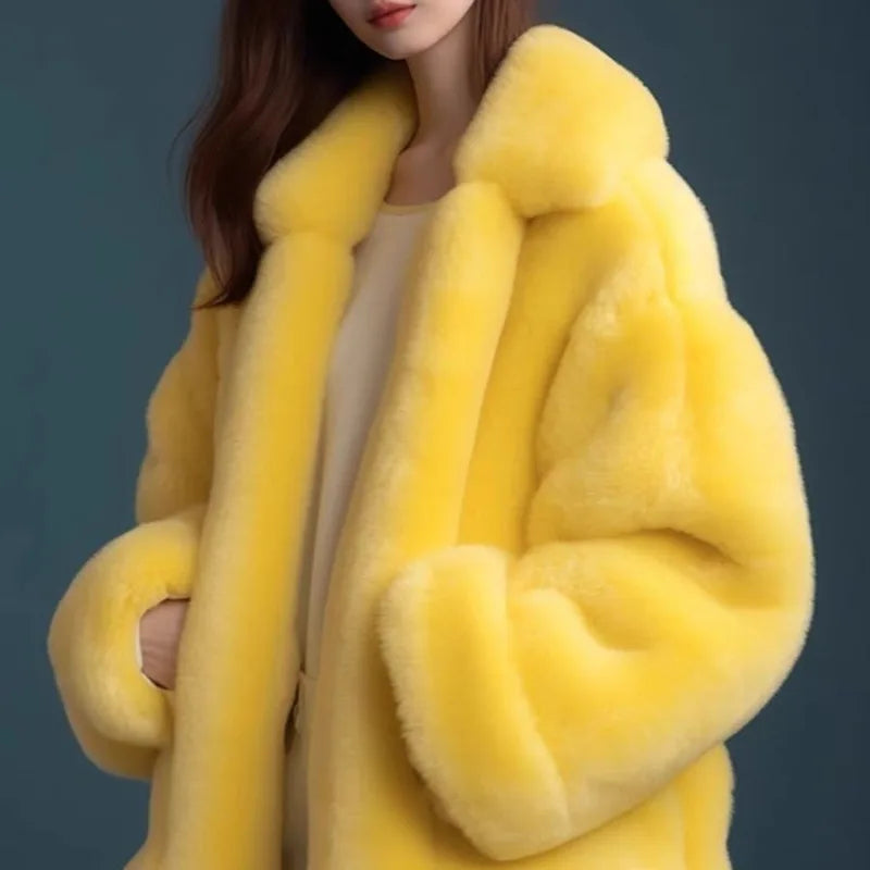 Rose pink women's winter coat 2025 by Corporación Turística, stylish Korean-inspired winter jacket with a modern design.