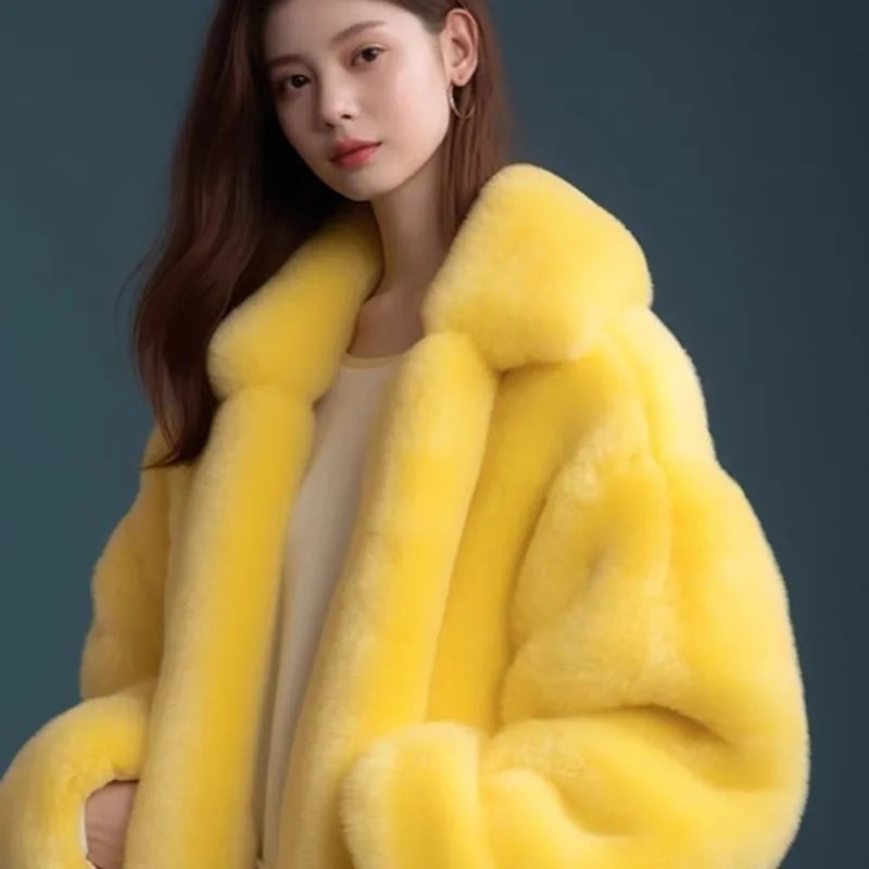 Rose pink women's winter coat 2025 by Corporación Turística, stylish Korean-inspired winter jacket with a cozy fit.