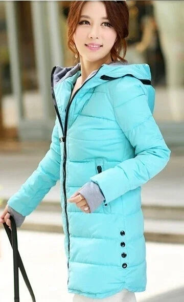 Rose red women's casual waterproof cotton jacket by Corporación Turística, ideal for autumn, shown on a model.