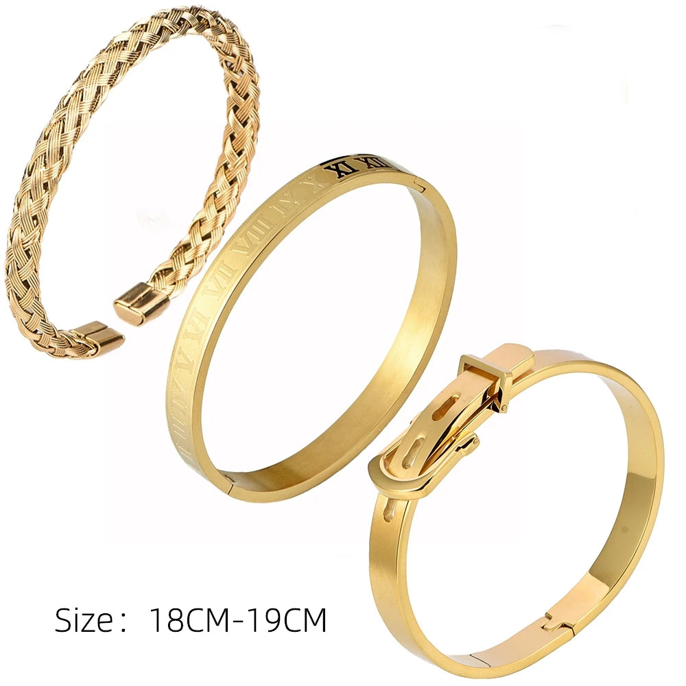 Silver stainless steel men's bracelet from Corporación Turística, featuring a classic and sleek design.