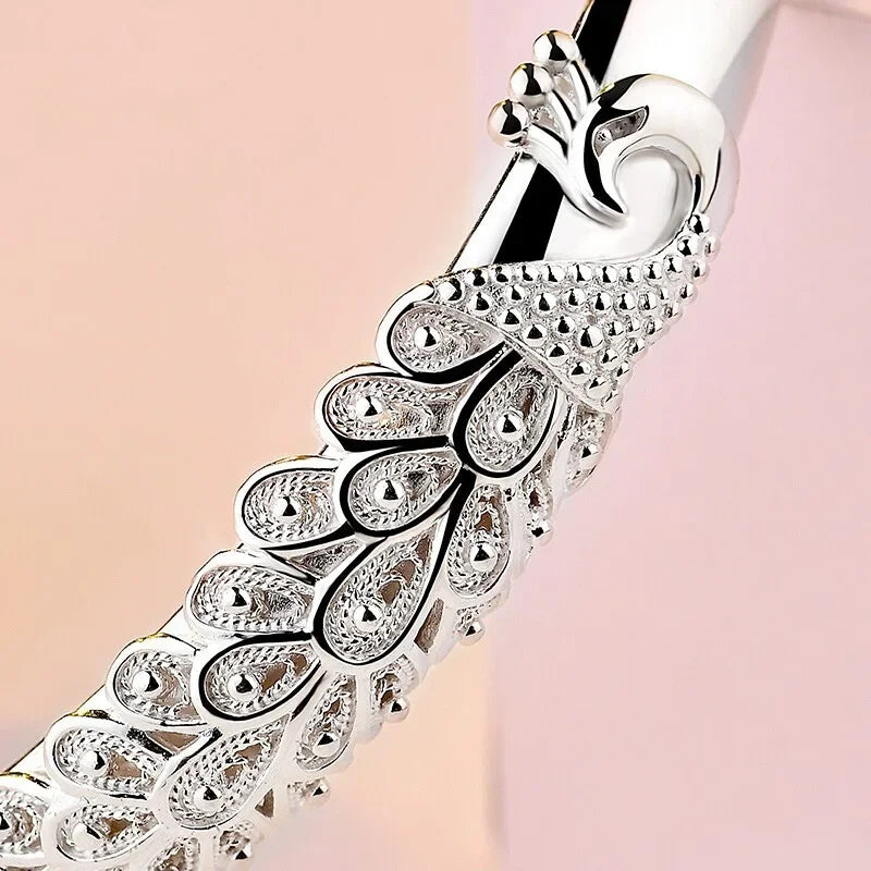 Sterling silver 925 bracelet with open-panel design from Corporación Turística, featuring a sleek and modern style.