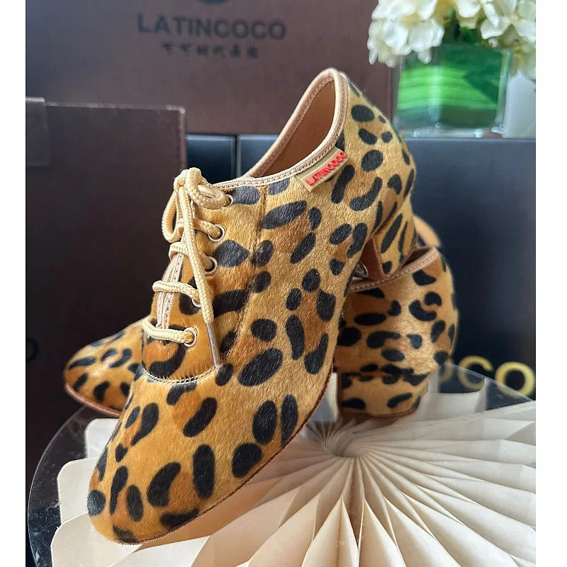 Elegant SW Latin Dance professional shoes by Corporación Turística, featuring sleek design and stylish details for dance performances.