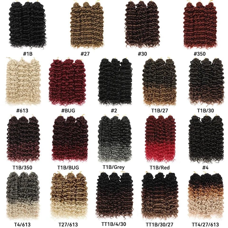 Trenzado de extensiones de cabello GoGo Curl de 18 pulgadas para mujer, en paquete de 6 unidades, en color natural.