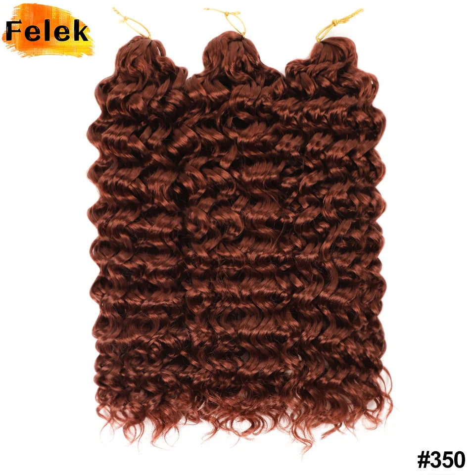 Trenzado de extensiones de cabello GoGo Curl para mujer, 18 pulgadas, 6 unidades, en color natural, con textura rizada.