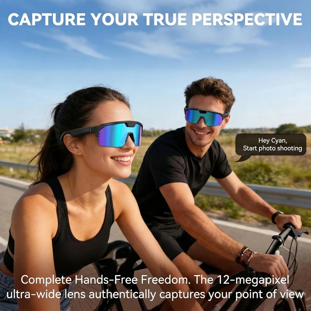 Nuevas Gafas Inteligentes con IA 2026 de Corporación Turística con cámara 1200P y grabación 4K, estilo moderno y funcional.