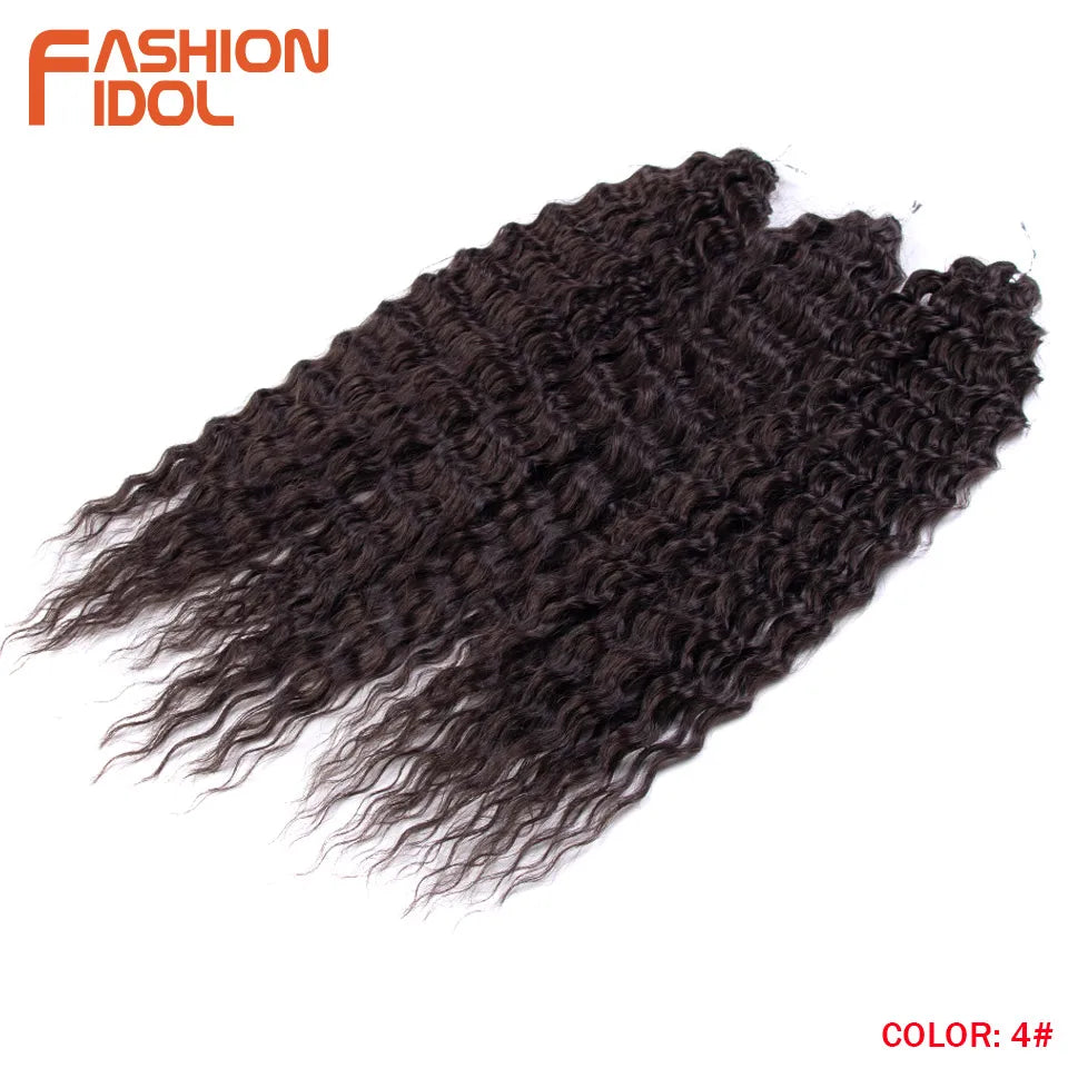 Synthetic hair extensions by Fashion Idol, 24 inches long, 300g weight, featuring curly hair from Corporación Turística.