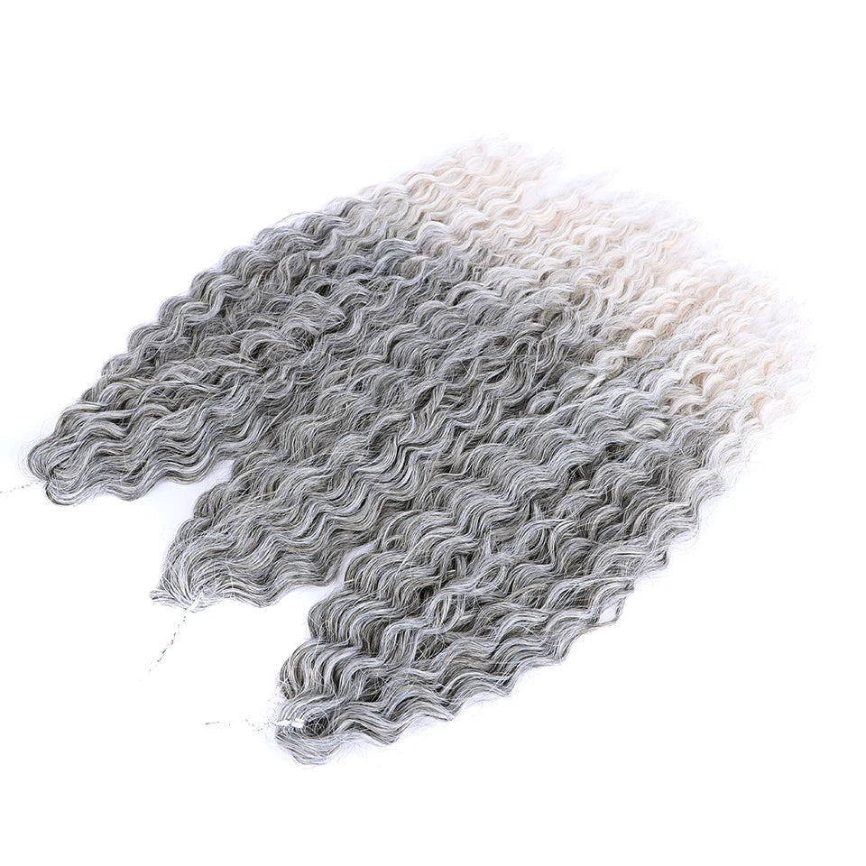 Synthetic hair extensions by Fashion Idol, 24 inches long, 300g, in natural hair color, styled with soft, flowing synthetic strands.