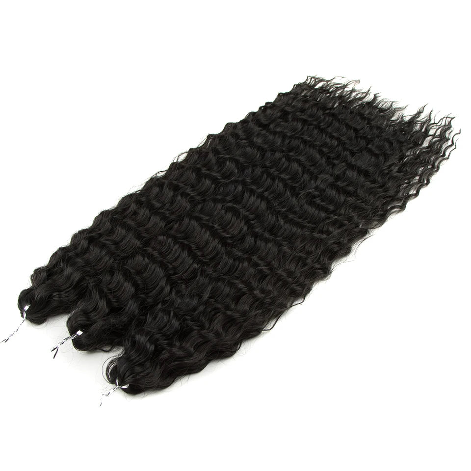 Synthetic hair extensions by Fashion Idol, 24 inches long, 300g, with wavy hair from Corporación Turística.