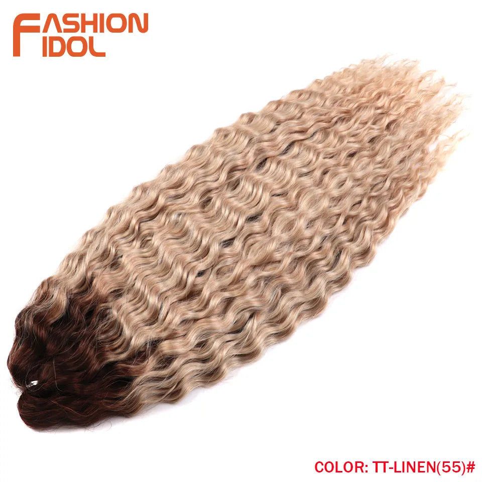 Synthetic hair extensions from Fashion Idol by Corporación Turística, 24 inches long, 300g, featuring shiny, natural-looking synthetic hair.