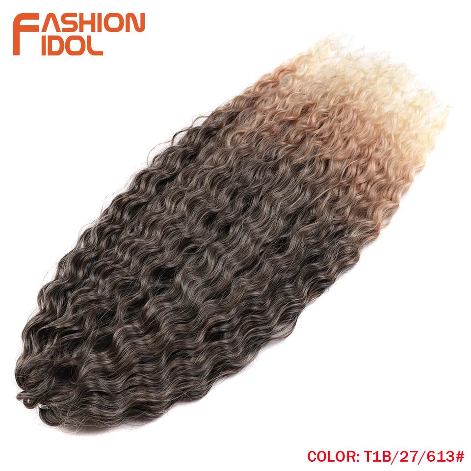 Synthetic hair extensions by Fashion Idol in 24 inches, 300g, with natural-looking, wavy hair from Corporación Turística.