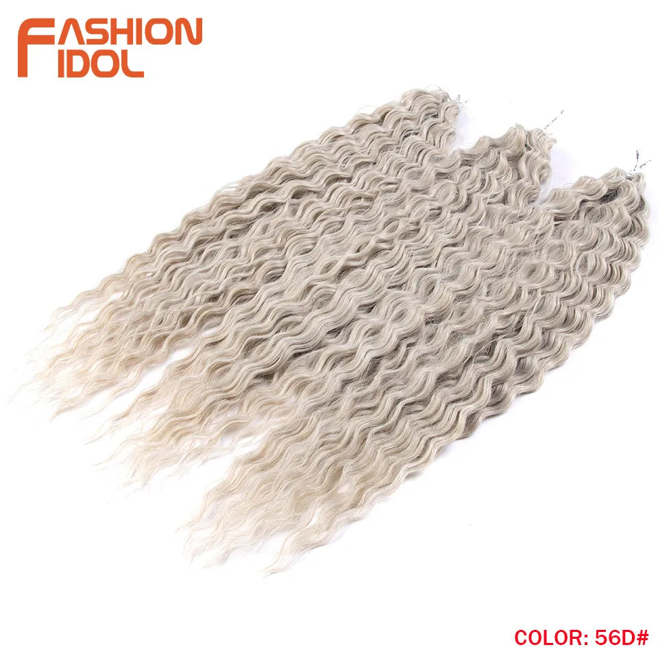 Synthetic hair extensions by Fashion Idol, 24-inch, 300g, with curly hair, from Corporación Turística.