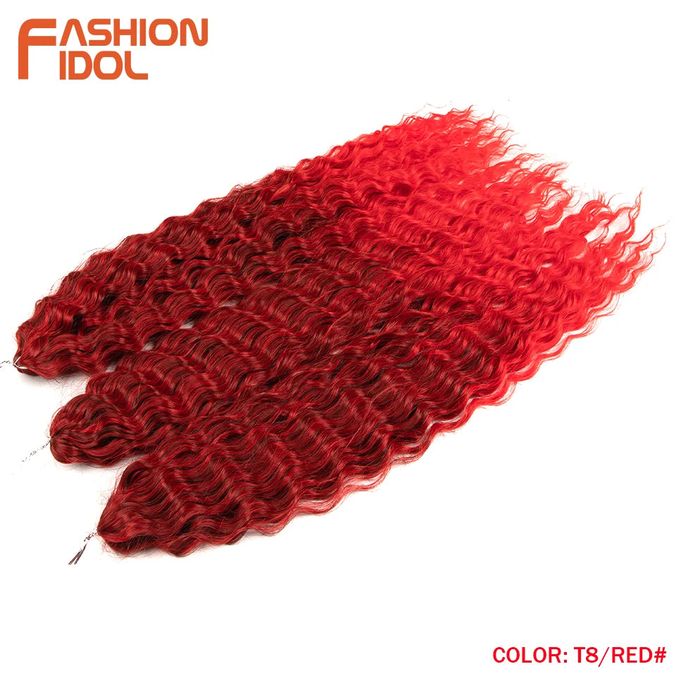 Synthetic hair extensions by Fashion Idol, 24 inches long, 300g, styled with natural-looking synthetic hair from Corporación Turística.