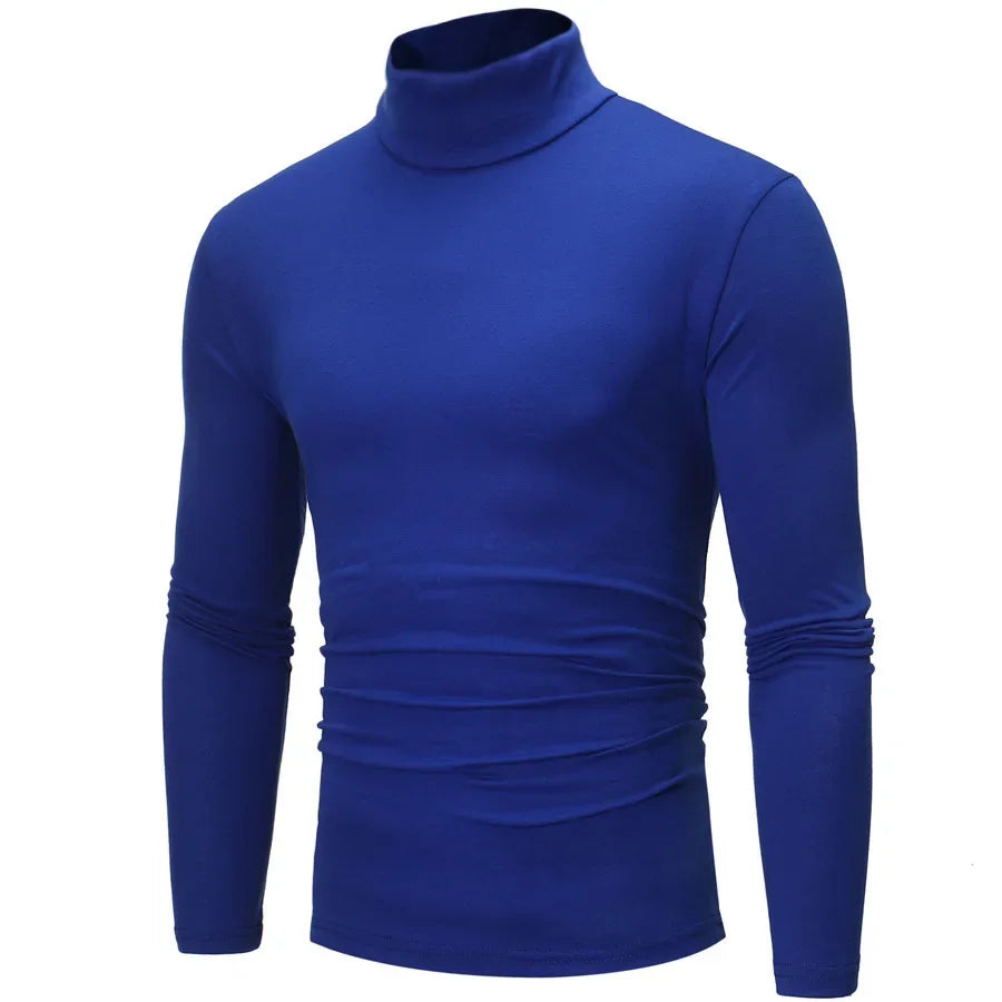 Men's thermal underwear top from Corporación Turística, warm winter clothing, close-up of soft fabric and fit.