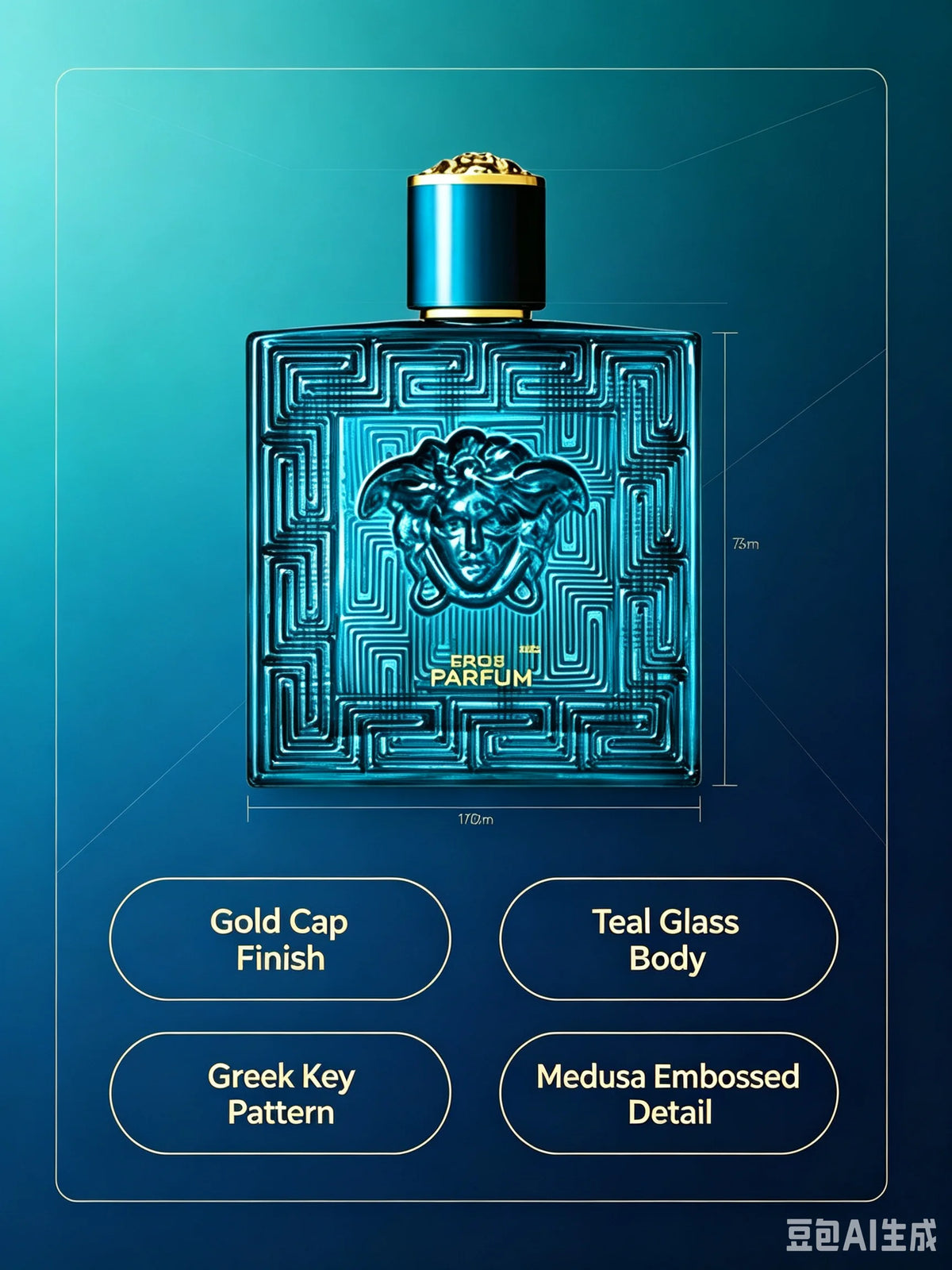 Versace Pour Homme Eros men's cologne in 3.4 fl oz bottle, featuring a sleek design and vibrant purple packaging.