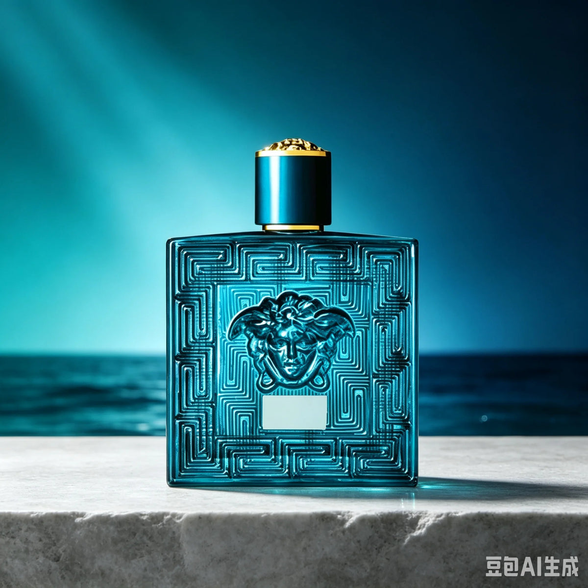 Versace Pour Homme Eros 3.4 Fl Oz men's cologne bottle with sleek design, showcasing the iconic fragrance by Versace.
