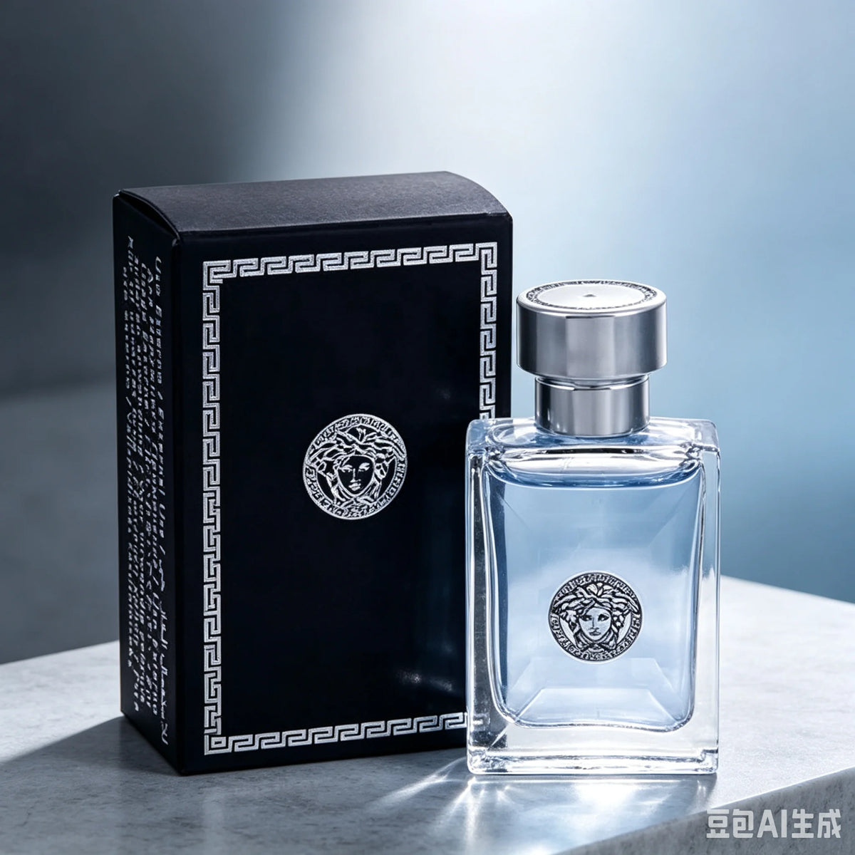 Versace Pour Homme Eros cologne for men, 3.4 fl oz (100ml), with violet packaging and masculine fragrance design.