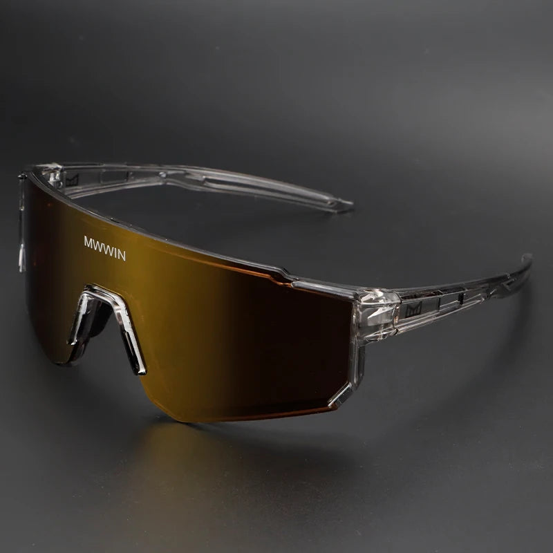 Stylish MWWIN cycling sunglasses for men with sleek design, featuring tinted lenses and sporty frame for outdoor riding.