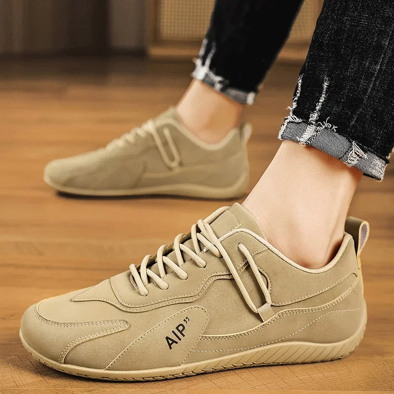 Black men's casual sports loafers, high-top moccasins from Corporación Turística, designed for comfortable everyday wear.