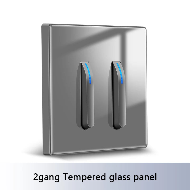 White 4-gang 2-way wall switch panel from Corporación Turística, internal light switch for home electrical control.
