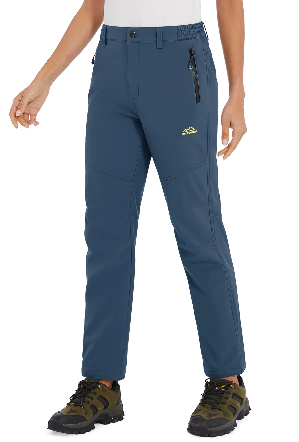 Women's winter waterproof pants by TACVASEN, white, insulated outdoor pants for cold weather outdoor activities.