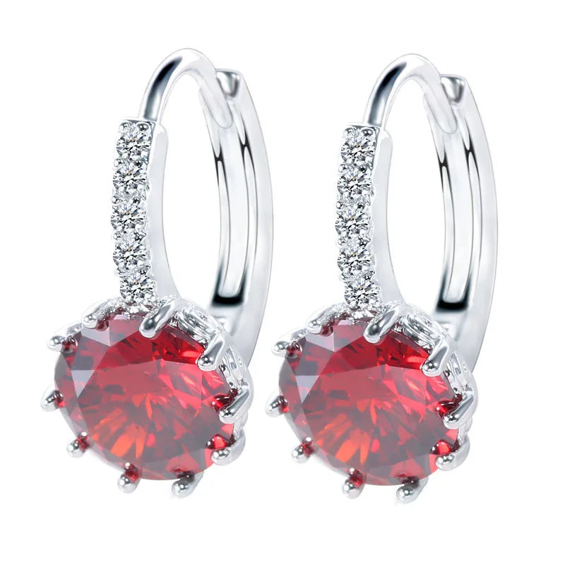Silver 925 hoop earrings for women, authentic and stylish, with a polished finish and classic round shape.